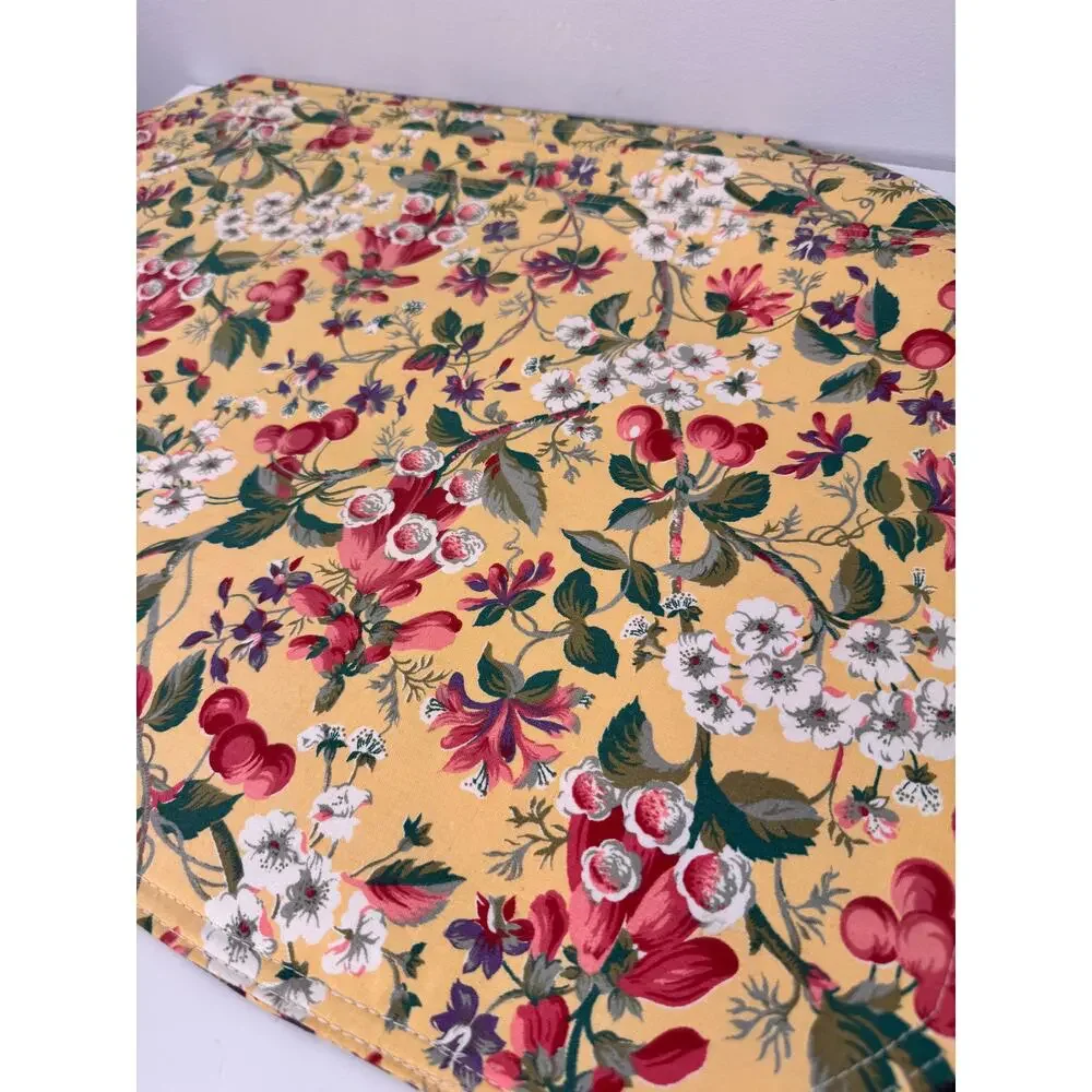 Vintage 1991 Sheridan ROSSINI Placemats Floral Rectangular Dining Table Set of 4